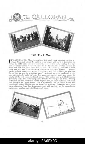 Cette édition 1917 de l’annuaire Callopan de l’école Blake présente les étudiants, les équipes sportives, les professeurs et les événements de l’année scolaire 1916-1917/09, donnant un aperçu de l’éducation du début du XXe siècle. Banque D'Images