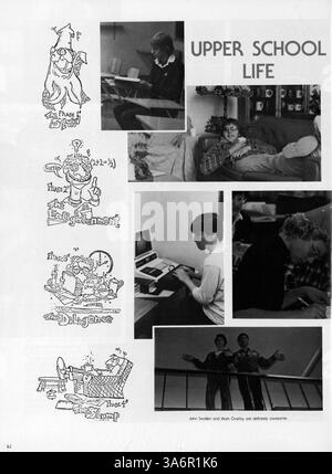 L'annuaire 'Breck Mustang' 1982 offre un aperçu de l'année scolaire 1981-1982 de la Breck School, y compris les activités des étudiants, l'athlétisme, la participation des professeurs et les événements notables. Banque D'Images