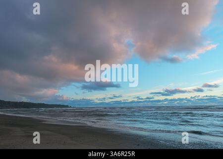 Vue sur l'océan, Punakaiki, Île du Sud, Nouvelle-Zélande Banque D'Images