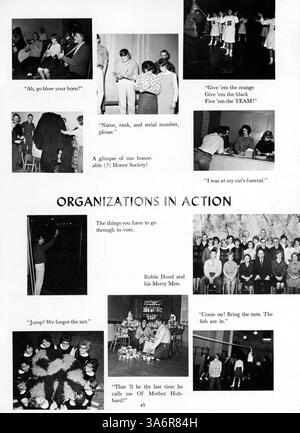 L'annuaire « Tiger » 1964 de South High School met en lumière les étudiants, le personnel, l'athlétisme, les clubs et les événements majeurs de l'année scolaire 1963-1964/09, donnant un aperçu de l'histoire de la culture afro-américaine au sein de l'école. Banque D'Images