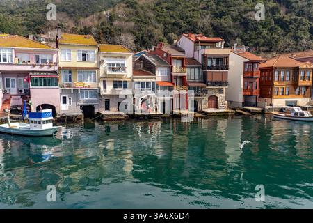DAS Dorf Anadolu Kavağı am Bosporus BEI Istanbul, Türkei | Anadolu Kavağı village au Bosphore près d'Istanbul, Turquie Banque D'Images