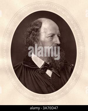 27 août 2014 - Alfred, Lord Tennyson (1809-92), célèbre poète anglais, Portrait, circa 1870 (crédit image : © Glasshouse/ZUMA Wire) Banque D'Images