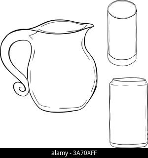 lunettes vectorielles ensemble d'encre de ligne graphique, isolé sur fond transparent Illustration de Vecteur