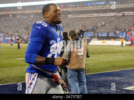 09, 2012 - East Rutherford, New Jersey, États-Unis - New York Giants Tight End Martelus BENNETT (85) regarde la foule après le match contre les Saints de la Nouvelle-Orléans. Les Giants ont gagné 52-27 au met Life Stadium. (Crédit image : © Bennett Cohen/ZUMAPRESS.com) Banque D'Images