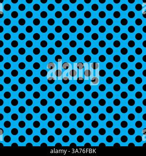 Beaux pois noirs vectoriels sans couture pour motif sur fond bleu, papier peint, texture, web, blog, conception imprimée ou graphique. Illustration de Vecteur