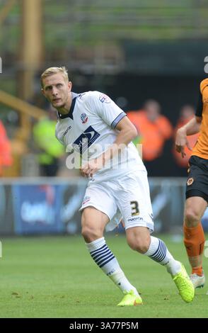 Doyen Moxey de Bolton Wanderers. Soccer-Sky Bet Championship Wolverhampton Wanderers contre Bolton Wanderers Banque D'Images
