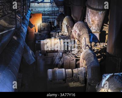 L'usine sidérurgique de Völklinger est une ancienne usine sidérurgique de la ville sarroise de Völklingen, fondée en 1873. Il a été fermé en 1986. Banque D'Images