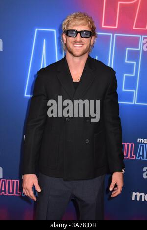 New York, NY, États-Unis. 26 mars 2025. Logan Paul à la première de la série Max original Reality Paul American au Tempo by Hilton New York le 26 mars 2025 à New York. Crédit : Mpi099/Media Punch/Alamy Live News Banque D'Images
