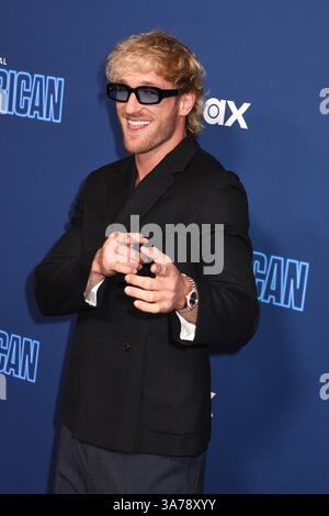 New York, NY, États-Unis. 26 mars 2025. Logan Paul à la première de la série Max original Reality Paul American au Tempo by Hilton New York le 26 mars 2025 à New York. Crédit : Mpi099/Media Punch/Alamy Live News Banque D'Images
