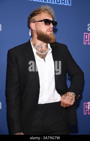New York, États-Unis. 26 mars 2025. Jake Logan assiste à la première de « Paul American » de Max au Tempo by Hilton, New York, NY, le 26 mars 2025. (Photo par Anthony Behar/Sipa USA) crédit : Sipa USA/Alamy Live News Banque D'Images