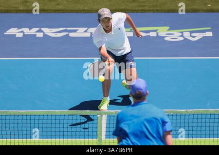 AO Pickleball Slam Tounament joué à l'Open d'Australie 2025, Melbourne Park, Melbourne, Victoria, Australie. Banque D'Images