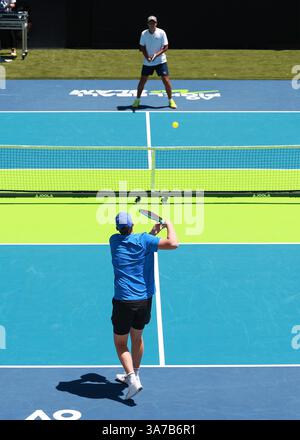 AO Pickleball Slam Tounament joué à l'Open d'Australie 2025, Melbourne Park, Melbourne, Victoria, Australie. Banque D'Images
