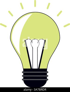Ampoule lumineuse créative symbolisant l'innovation, l'énergie et les nouvelles idées. Illustration de Vecteur