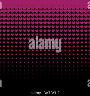 fond noir de motif de coeurs sombres Illustration de Vecteur