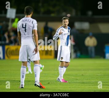 7 novembre 2012 : David Beckham (23 ans), milieu de terrain du Galaxy de Los Angeles, en action lors du match de demi-finale de la MLS Western Conference entre le Galaxy de Los Angeles et les tremblements de terre de San Jose au Buck Shaw Stadium de Santa Clara, EN CALIFORNIE, a battu San Jose 3-1. â© Damon Tarver/CSM(crédit image : © Damon Tarver/Cal Sport Media/ZUMAPRESS.com) Banque D'Images
