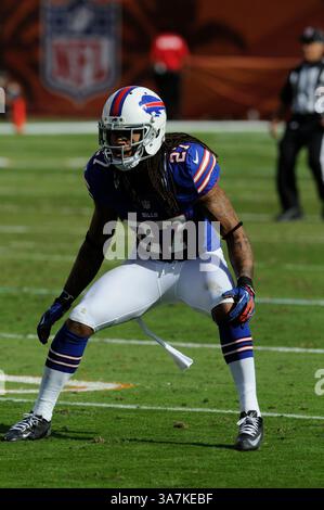 23 décembre 2012 : Stephon Gilmore #27 des Buffalo Bills en action lors du match de football NFL entre les Dolphins de Miami et les Buffalo Bills au Sun Life Stadium de Miami Gardens FL. Les Dolphins ont battu les Bills 24-10.(image crédit : © JC Ridley/Cal Sport Media/ZUMAPRESS.com) Banque D'Images