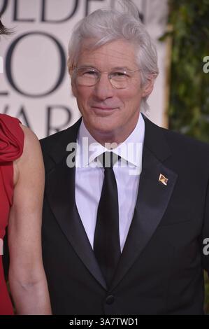 13 janvier 2013 - Beverly Hills, Californie, États-Unis - RICHARD GERE arrive sur le tapis rouge pour la 70e cérémonie des Golden Globe Awards, à l'hôtel Beverly Hilton. (Crédit image : © Joe White/Globe photos/ZUMAPRESS.com) Banque D'Images