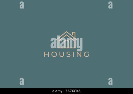 Logement logo immobilier Home Property concept minimaliste identité de marque Illustration de Vecteur