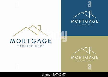 Logo hypothécaire Maison immeuble construction immobilier commercial résidentiel Illustration de Vecteur