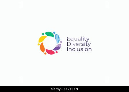 Égalité diversité inclusion logo question droits de la personne Groupe paix Communauté respect social Illustration de Vecteur