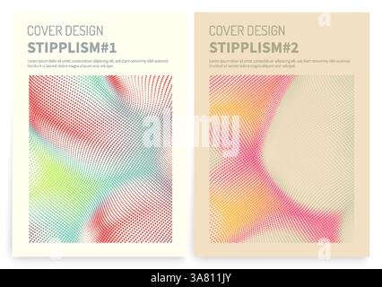 Fond avec des formes convexes. Surface de grille. Texture tendance vibrante, avec des couleurs mélangées. Modèle de conception de couverture. Illustration 3D pour brochure, affiche, Illustration de Vecteur