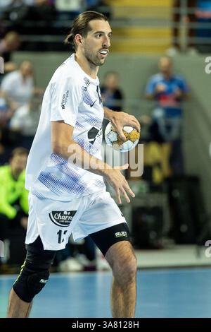 Orlen Arena, Plock, Pologne. 27 mars 2025. Ligue des Champions Handball ; Wisla Plock contre HBC Nantes, Julien Bos (Nantes) crédit : action plus Sports/Alamy Live News Banque D'Images