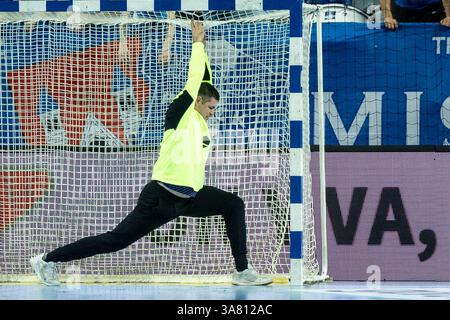 Orlen Arena, Plock, Pologne. 27 mars 2025. Ligue des Champions Handball ; Wisla Plock contre HBC Nantes, Ivan Pesic (Nantes) crédit : action plus Sports/Alamy Live News Banque D'Images