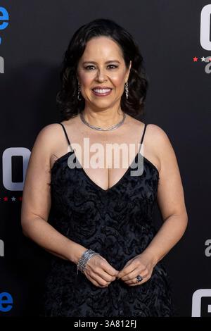 Hollywood, États-Unis. 27 mars 2025. Patricia Riggen assiste à l’arrivée de la première mondiale « G20 » d’Amazon MGM Studios au TCL Chinese Theatre à Hollywood, CA, le 27 mars 2025. (Photo de Corine Solberg/Sipa USA) crédit : Sipa USA/Alamy Live News Banque D'Images