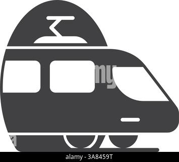 Icône du métro dans un style plat. Illustration vectorielle de métro sur fond isolé. Concept commercial de signe de transport. Illustration de Vecteur