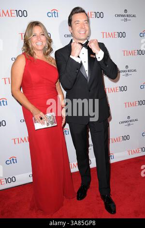 23 avril 2013 - New York, NY, États-Unis - Nancy Juvonen et Jimmy Fallon assistent au gala TIME 100, TIME'S 100 personnes les plus influentes au monde au Jazz au Lincoln Center le 23 avril 2013 à New York (crédit image : © Kristin Callahan/Ace Pictures/ZUMAPRESS.com) Banque D'Images