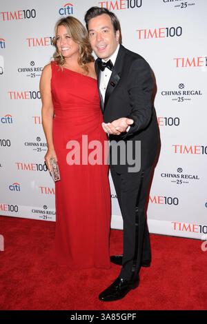 23 avril 2013 - New York, NY, États-Unis - Nancy Juvonen et Jimmy Fallon assistent au gala TIME 100, TIME'S 100 personnes les plus influentes au monde au Jazz au Lincoln Center le 23 avril 2013 à New York (crédit image : © Kristin Callahan/Ace Pictures/ZUMAPRESS.com) Banque D'Images