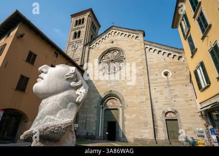 Basilique San Fedele, Piazza San Fedele, Côme, Lombardie, Italie Banque D'Images