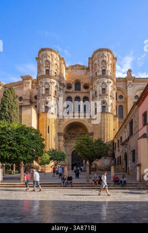 Cathédrale de Malaga, Malaga, Andalousie, Espagne Banque D'Images