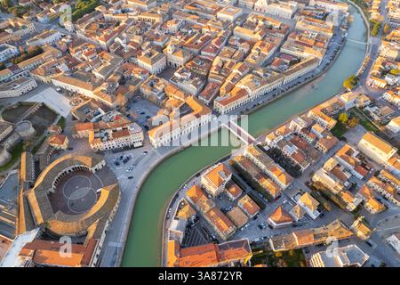 Vue aérienne de la ville italienne de Senigallia Banque D'Images