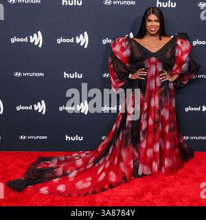 Beverly Hills, États-Unis. 27 mars 2025. BEVERLY HILLS, LOS ANGELES, CALIFORNIE, États-Unis - MARS 27 : juin Jambalaya arrive à la 36e édition annuelle des GLAAD Media Awards Los Angeles qui se tient à l'hôtel Beverly Hilton le 27 mars 2025 à Beverly Hills, Los Angeles, Californie, États-Unis. (Photo de Xavier Collin/image Press Agency) crédit : image Press Agency/Alamy Live News Banque D'Images