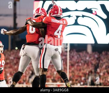 16 septembre 2017 - Athens, GA, États-Unis - Athens, GA - 16 septembre 2017 : les treizième Bulldogs de l'Université de Géorgie accueillent les Samford Bulldogs au stade Sanford. (Crédit image : © Steven Limentani/ISIPhotos via ZUMA Wire) Banque D'Images