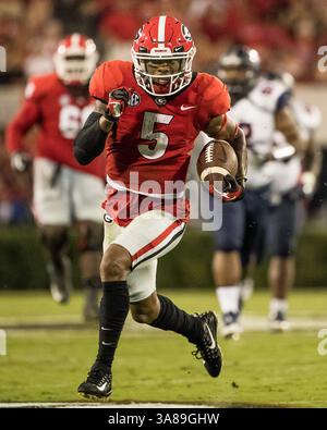 16 septembre 2017 - Athens, GA, États-Unis - Athens, GA - 16 septembre 2017 : les treizième Bulldogs de l'Université de Géorgie accueillent les Samford Bulldogs au stade Sanford. (Crédit image : © Steven Limentani/ISIPhotos via ZUMA Wire) Banque D'Images
