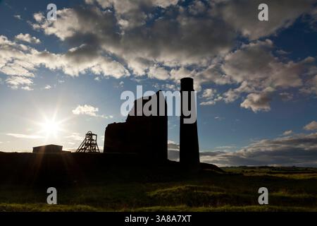 Mine de Magpie, Derbyshire, Royaume-Uni Banque D'Images