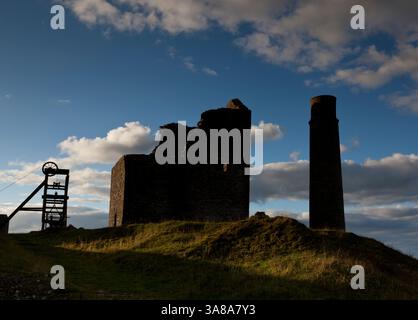 Mine de Magpie, Derbyshire, Royaume-Uni Banque D'Images