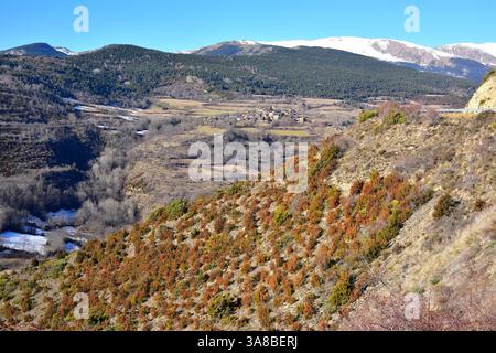 Éller, Bellver de Cerdanya municipalité. Cerdagne, Gérone, Catalogne, Espagne. Banque D'Images