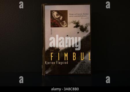 Hässleholm, Skåne, Suède. Mars 27 2025. Fimbul de Kjartan Fløgstad. Banque D'Images