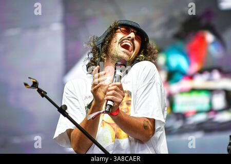 Sao Paulo, Brésil. 02 juin 2024. Sao Paulo (SP), 03/28/2025 - culture/LOLLAPALOOZA-BRÉSIL - le groupe Jovem Dionisio, présente son show sur la Mike's Ice Stage, lors de la première journée de Lollapalloza Brasil, qui se tient à l'Autodromo de Interlagos, au sud de Sao Paulo, dans l'après-midi de ce vendredi 28. (Photo : Renato Gizzi/photo Premium/SPP) 30930 (Renato Gizzi/SPP) crédit : SPP Sport Press photo. /Alamy Live News Banque D'Images