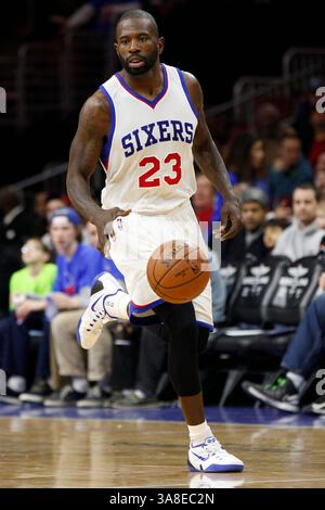 27 février 2015 : les 76ers de Philadelphie gardent Jason Richardson (23 ans) en action lors du match NBA entre les Wizards de Washington et les 76ers de Philadelphie au Wells Fargo Center à Philadelphie, en Pennsylvanie. Les 76ers de Philadelphie ont gagné 89-81.(image crédit : © Christopher Szagola/Cal Sport Media/ZUMAPRESS.com) Banque D'Images