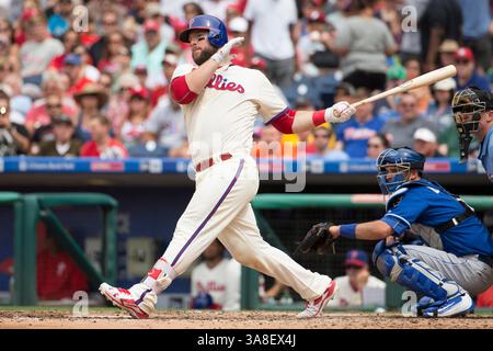 3 juillet 2016 : Cameron Rupp (29 ans), le receveur des Phillies de Philadelphie, lors du match MLB entre les Royals de Kansas City et les Phillies de Philadelphie au Citizens Bank Park à Philadelphie, en Pennsylvanie. Les Phillies de Philadelphie ont gagné 7-2. Christopher Szagola/CSM(image de crédit : © Christopher Szagola/CSM via ZUMA Wire) Banque D'Images