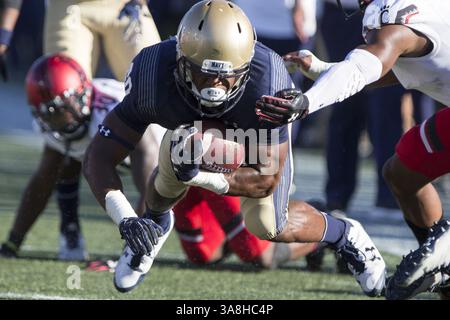 23 septembre 2017 - Annapolis, Maryland, États-Unis - Midshipmen Running back JOHN BROWN III (crédit image : © Alex Edelman via ZUMA Wire) Banque D'Images