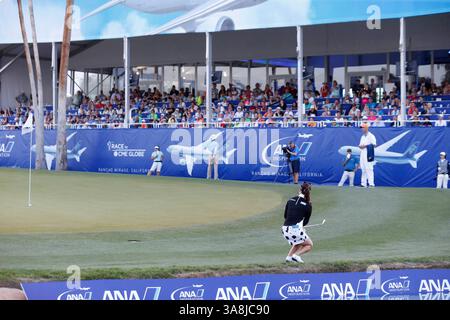 02 avril 2017 So Yeon Ryu, de Corée du Sud, jaillit sur le 18e trou des séries éliminatoires lors de la dernière manche de l'ANA inspiration 2017 au Dinah Shore Tournament course au Mission Hills Country Club à Rancho Mirage, en Californie. Charles Baus/CSM(image de crédit : &copy ; Charles Baus/CSM via ZUMA Wire) Banque D'Images