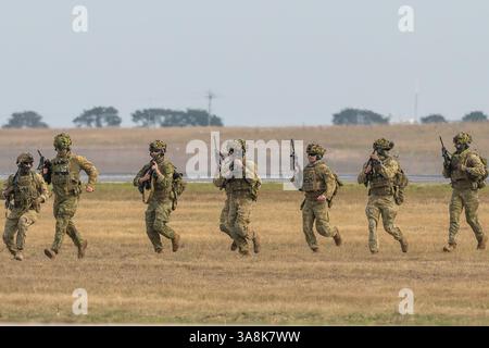 Avalon, Australie. 28 mars 2025. Présentation des forces de défense australiennes lors du salon aéronautique Avalon 2025. Avalon Australian International Airshow public Day 1 Aerial Display Credit : SOPA images Limited/Alamy Live News Banque D'Images