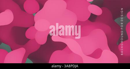 Arrière-plan avec des taches colorées et des sprays. Éclaboussures de peinture. Bannière faite de taches brillantes. Conception pour prospectus, poster, couverture ou brochure. 3D illustrateur vectoriel Illustration de Vecteur