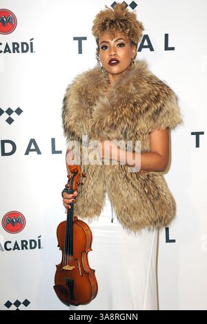 17 octobre 2017 - New York, NY, USA - 17 octobre 2017 New York City..Ezinma assiste à TIDAL X : Brooklyn au Barclays Center de Brooklyn le 17 octobre 2017 à New York. (Crédit image : © Kristin Callahan/Ace Pictures via ZUMA Press) Banque D'Images