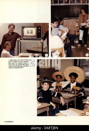 L’annuaire Delta 1985 de l’école secondaire de la salle met en lumière les réalisations des étudiants, les profils des professeurs, les réalisations sportives et d’autres événements importants de l’année scolaire 1984-1985-1998. Banque D'Images